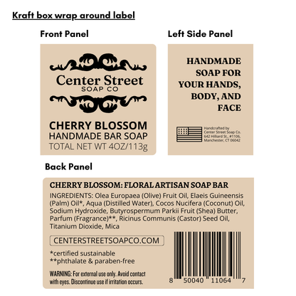 Cherry Blossom Spring Handmade Bar Soap - 4oz