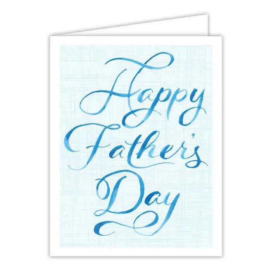 Happy Father's Day Blue Script Greeting Card
