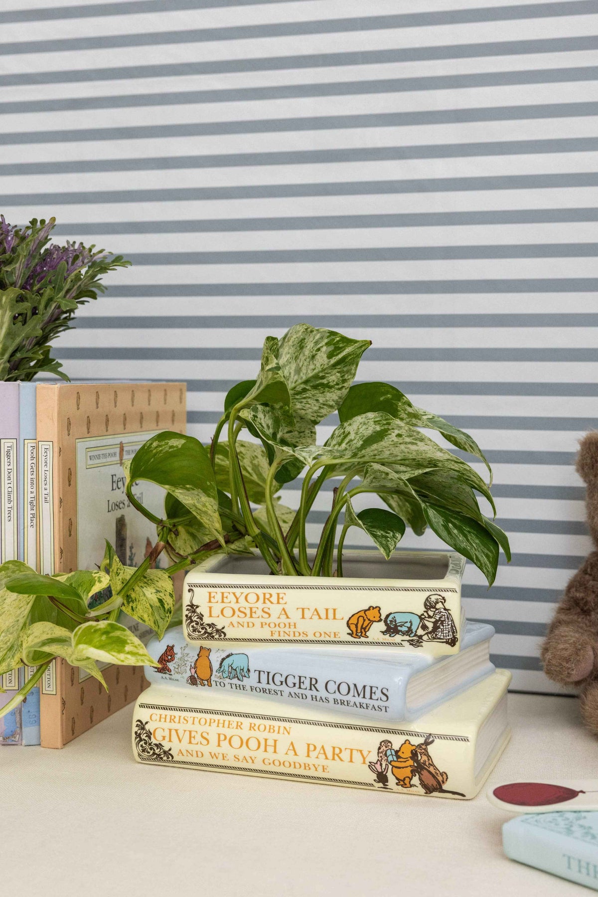 Stacked Book Planter, The House at Pooh Corner