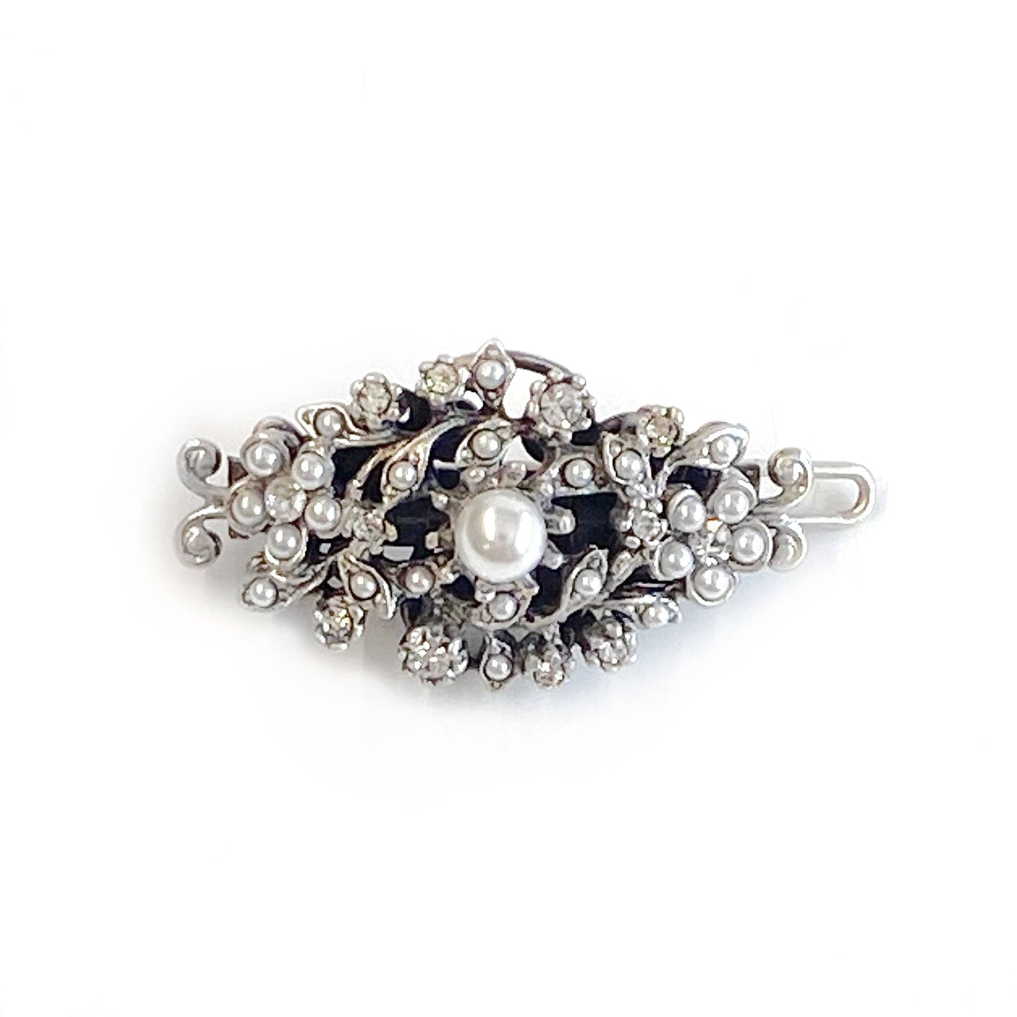 Crystal and Pearl Accent Barrette