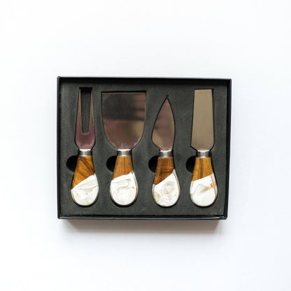 Resin Coated Cheese Knife Set of 4