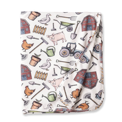 Farmer's Market Baby Stroller Blanket - Soft Bamboo: 1S