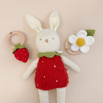 Bunny Strawberry Plushie Baby Kids Toy Stuffed Animal Spring
