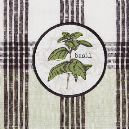 Herb Garden Embellished Dishtowel