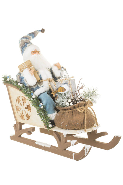 Blue-Gray Santa Figurine