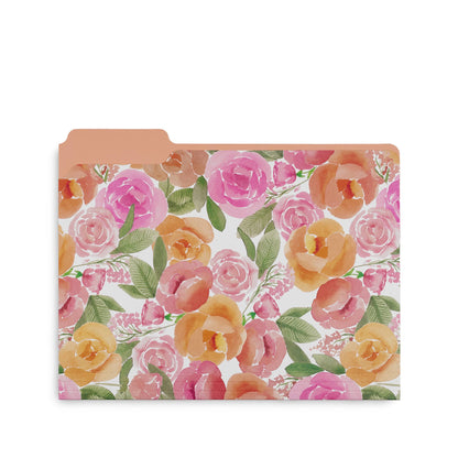 File Folders, Full Posey/Scattered Posey/Bold Floral-Set of 9