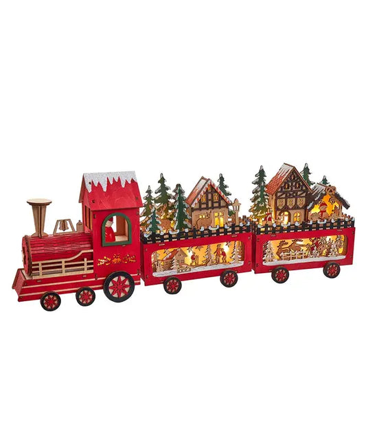Kurt S. Adler, Inc. - 22.24" Bo LED Truck W/Santa+Home Scene