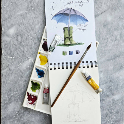 Watercolor Workbook, Spiral Bound 12 Months of Watercolor