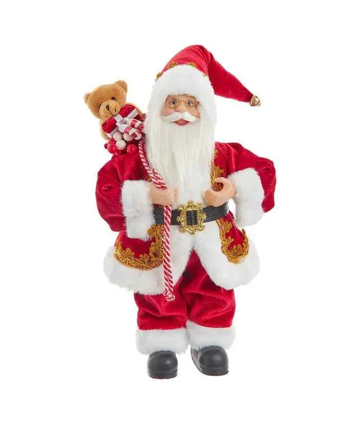 12" Standing Christmas Santa W/Sack