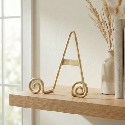 Gold Swirl w/White wash Easel-Large