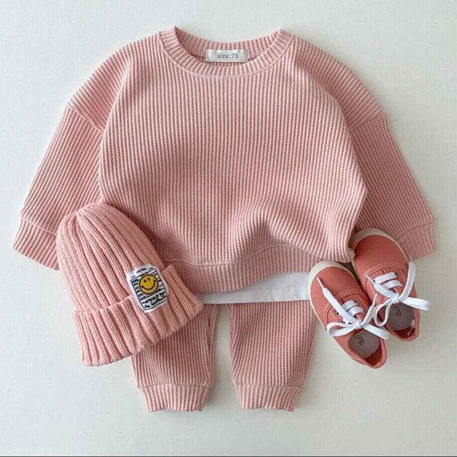 Baby Cotton Tracksuit Pullover Set: 6-12M / Navy