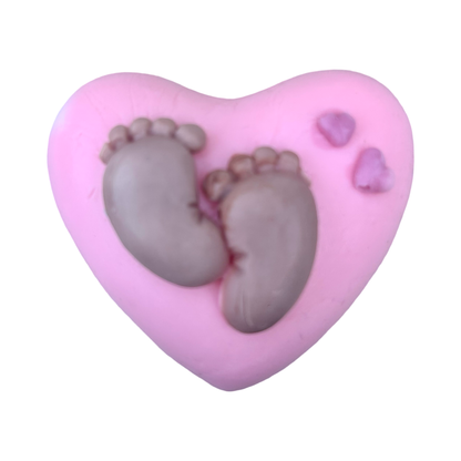 Heart and Newborn Baby Feet Soap Favors