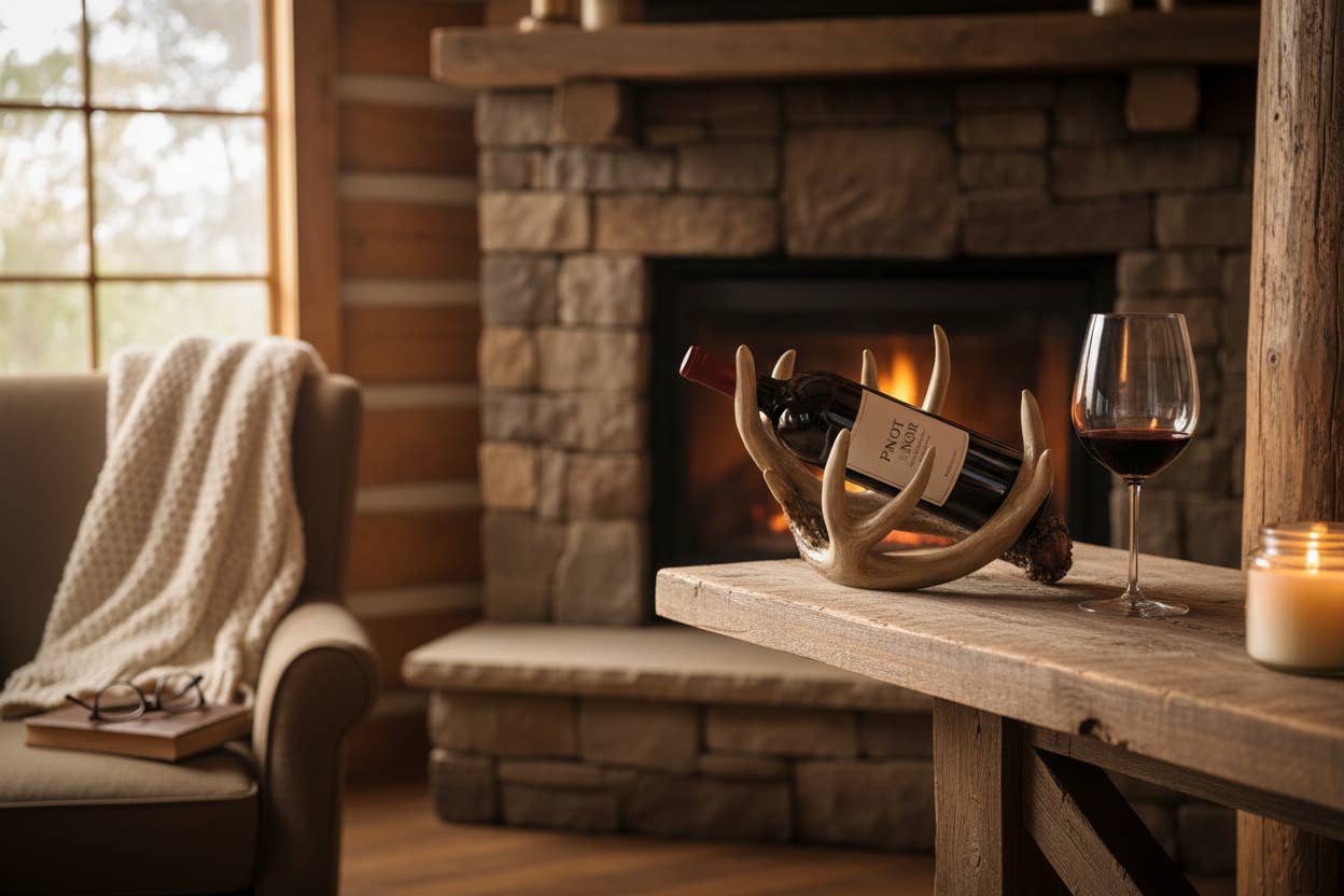 ANTLER WINE HOLDER
