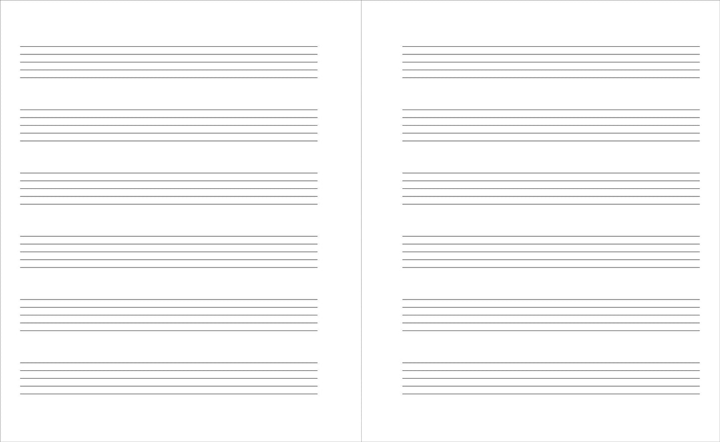 Music Manuscript Notebook (Wide Staff)