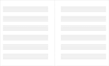 Music Manuscript Notebook (Wide Staff)