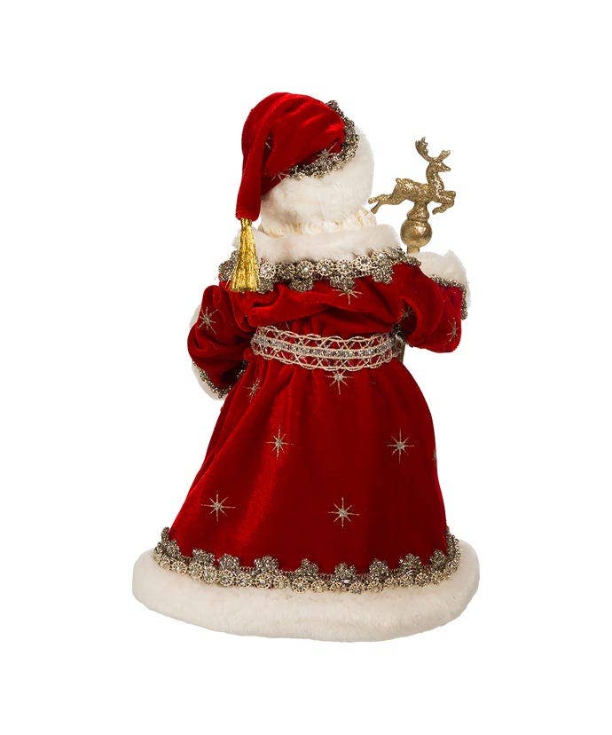 Kurt S. Adler, Inc. - 10.5“ Fabriché™ Regal Red Santa Table Piece