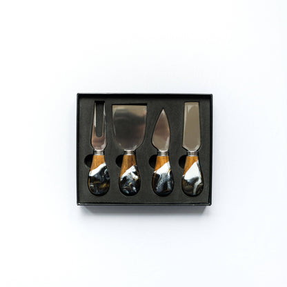 Resin Coated Cheese Knife Set of 4
