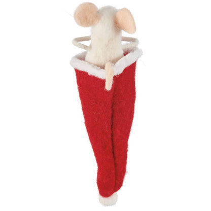 Santa Hat Mouse Orn