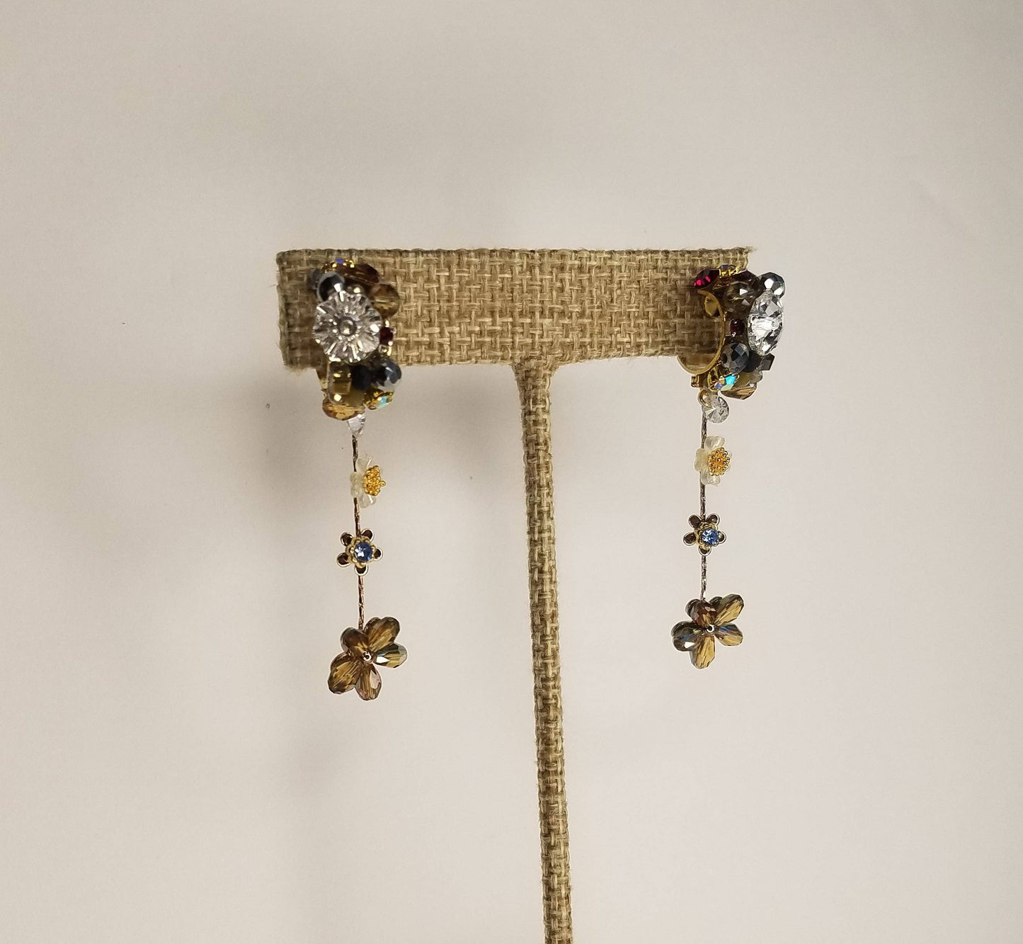 Handmade Flower Decor Drop Earrings