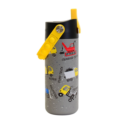 Fidget Handle Kids Stainless Bottle 18oz Construction