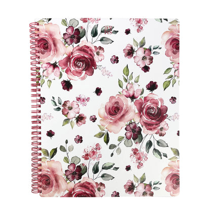 Large Notebook, Rose Floral