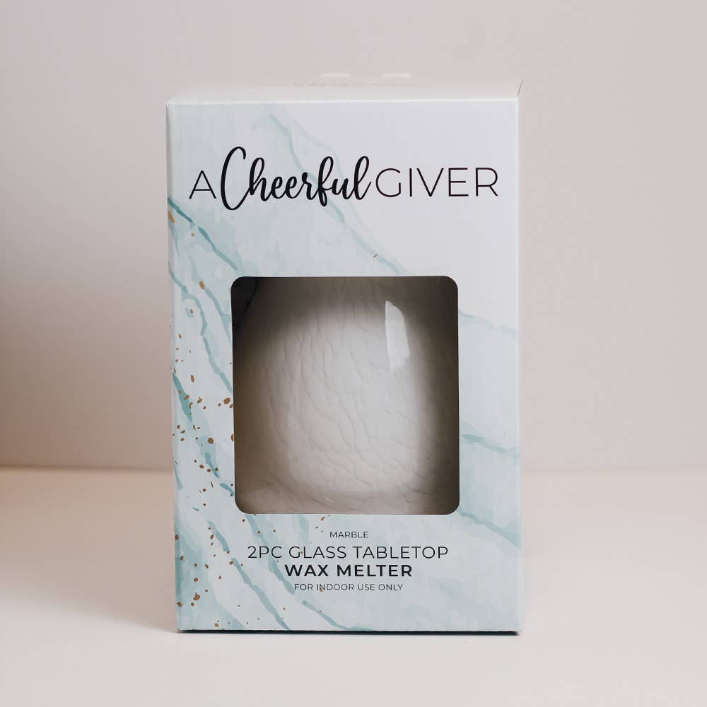 A Cheerful Giver - Marble Glass Wax Melter - Tabletop