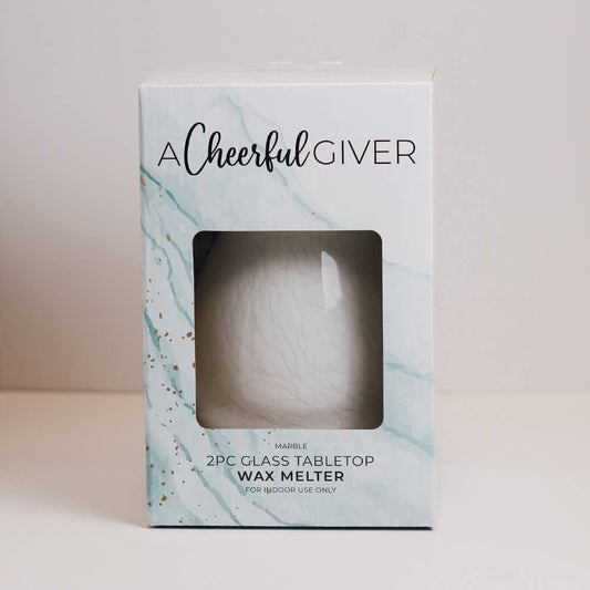 A Cheerful Giver - Marble Glass Wax Melter - Tabletop