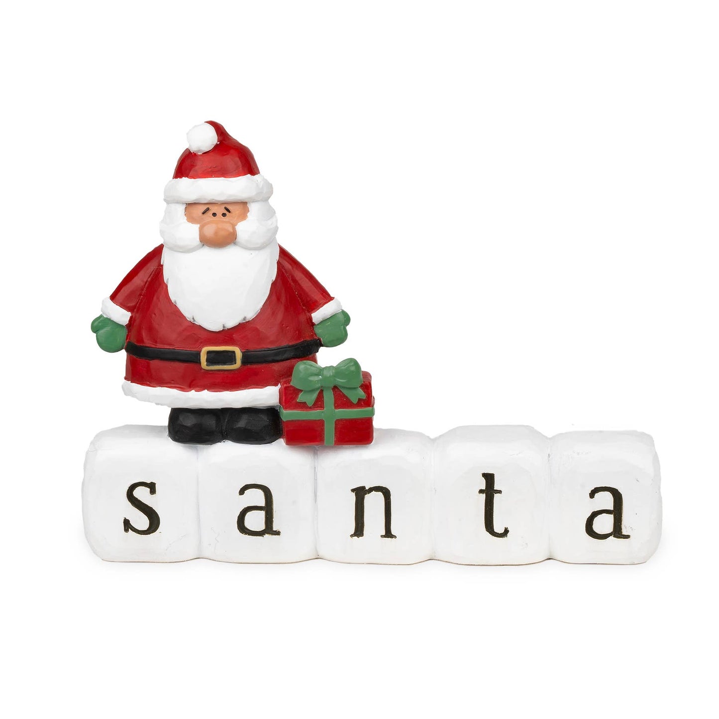 Santa w/Gift Box Block