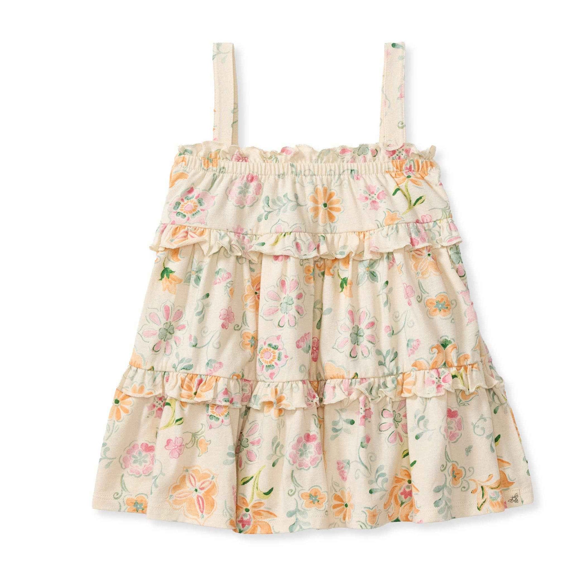 Mediterranean Floral Organic Dress: 24M