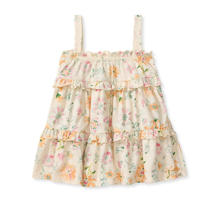 Mediterranean Floral Organic Dress: 12M