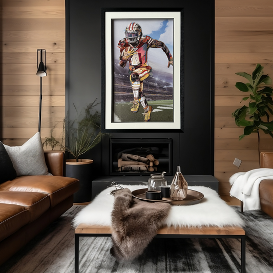 3D Collage Art | Football Player (36"x24")
