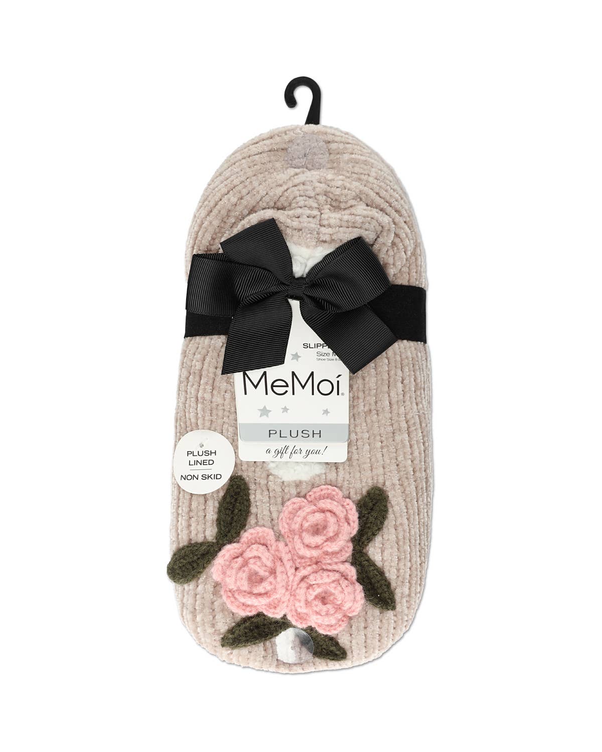 Coming Up Roses Chenille Sherpa-Lined Slippers