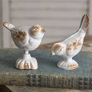 Set of Two Cast Iron Birds