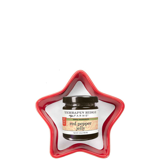 Ceramic Star Dish with Red Pepper Jelly