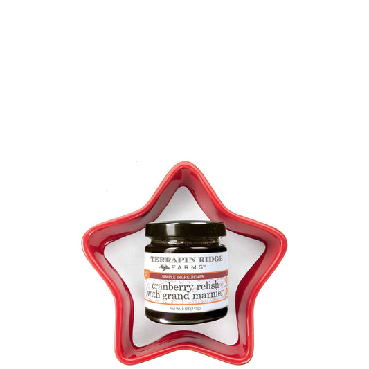 Ceramic Star Dish with Cranberry Relish and Grand Marnier