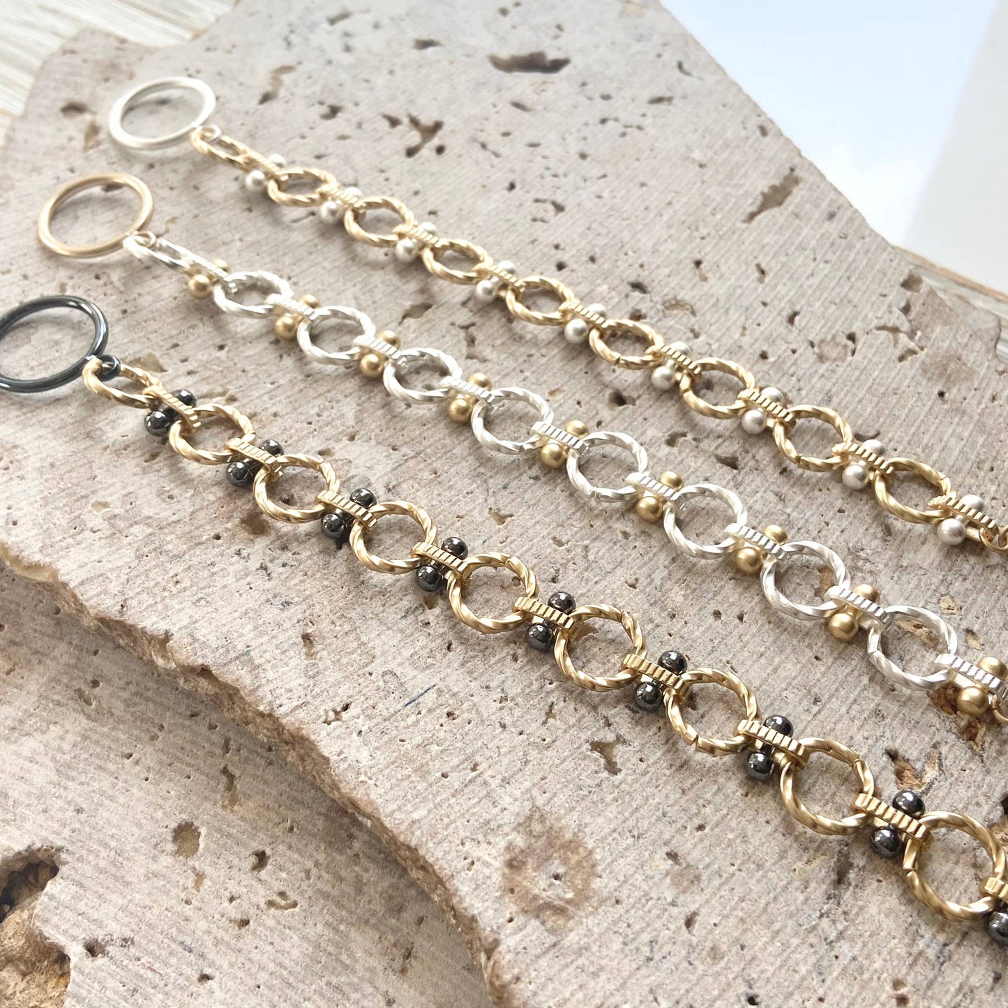 Matte gold Matte silver bracelets