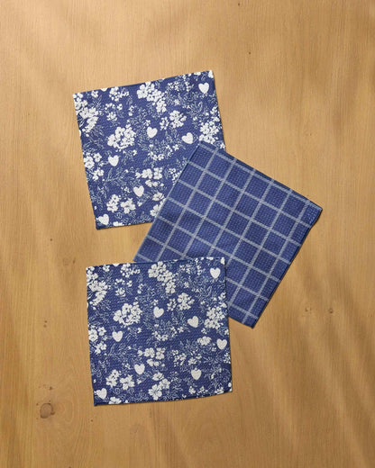Posy Plaid Dishcloth Set