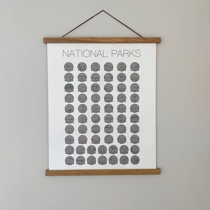 Magnetic Teak Wood Hanging Frame-17"