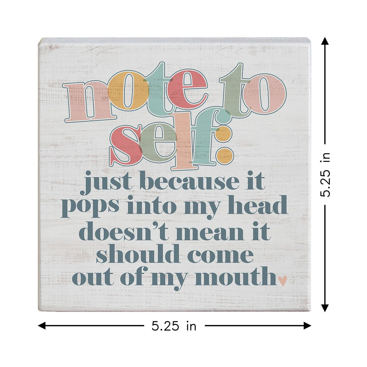 Note To Self Colorful - Small Talk Square