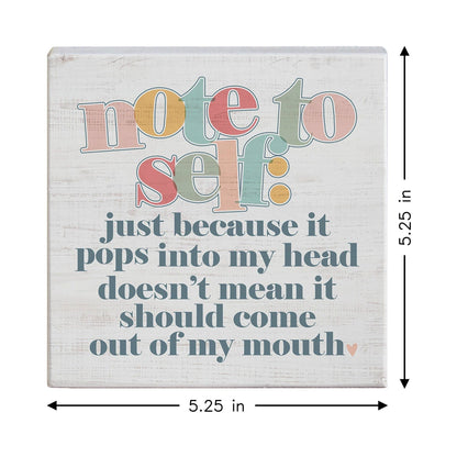 Note To Self Colorful - Small Talk Square