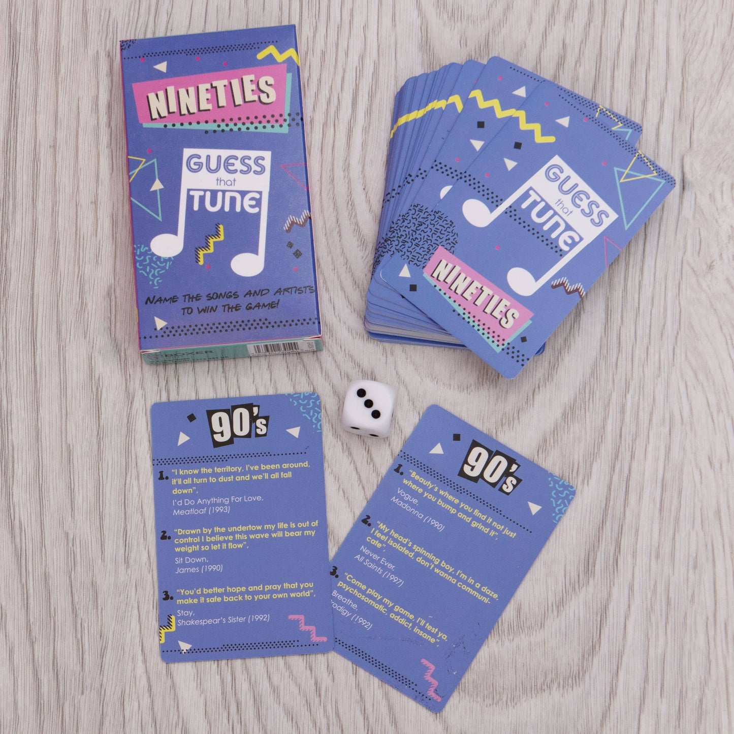 Nineties Guess That Tune - Music Quiz Family/Party Card Game
