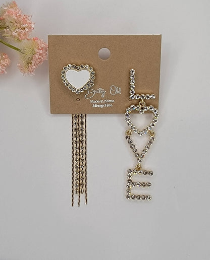 LOVE LETTER DROP EARRINGS.