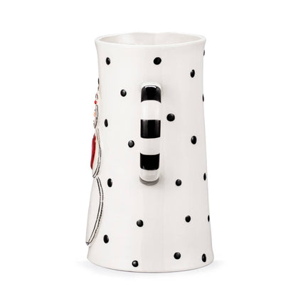 Snowman Polka Dot Pitcher