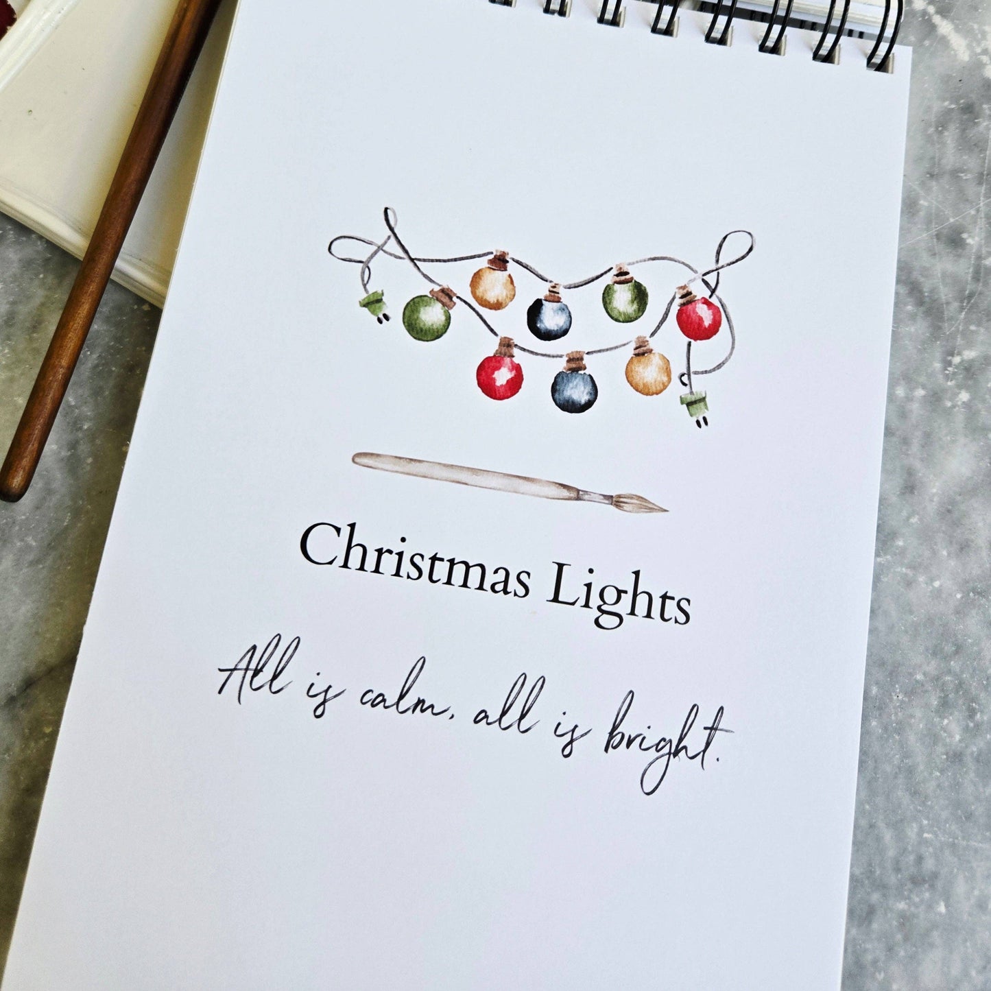Watercolor Workbook, Spiral Bound, Christmas