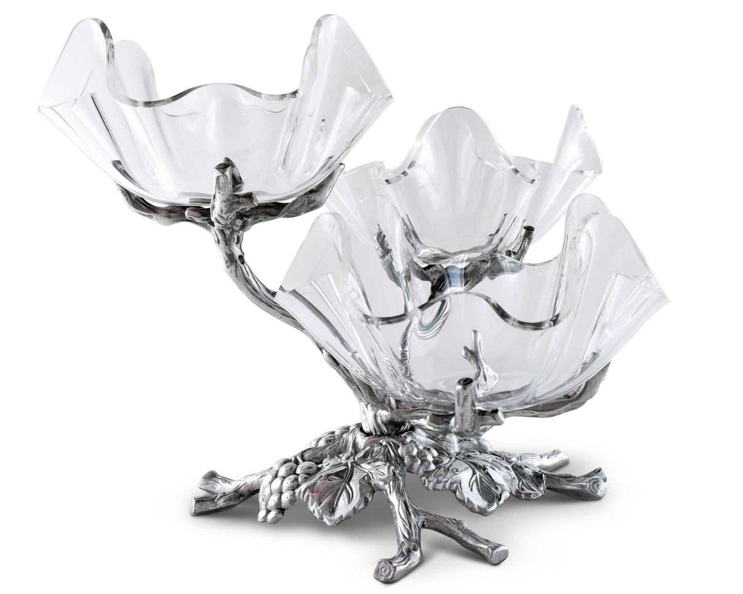 Grape Acrylic Bowls 3-Tiered Stand