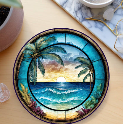 Tropical Beach Ceramic Coaster SET OF 4