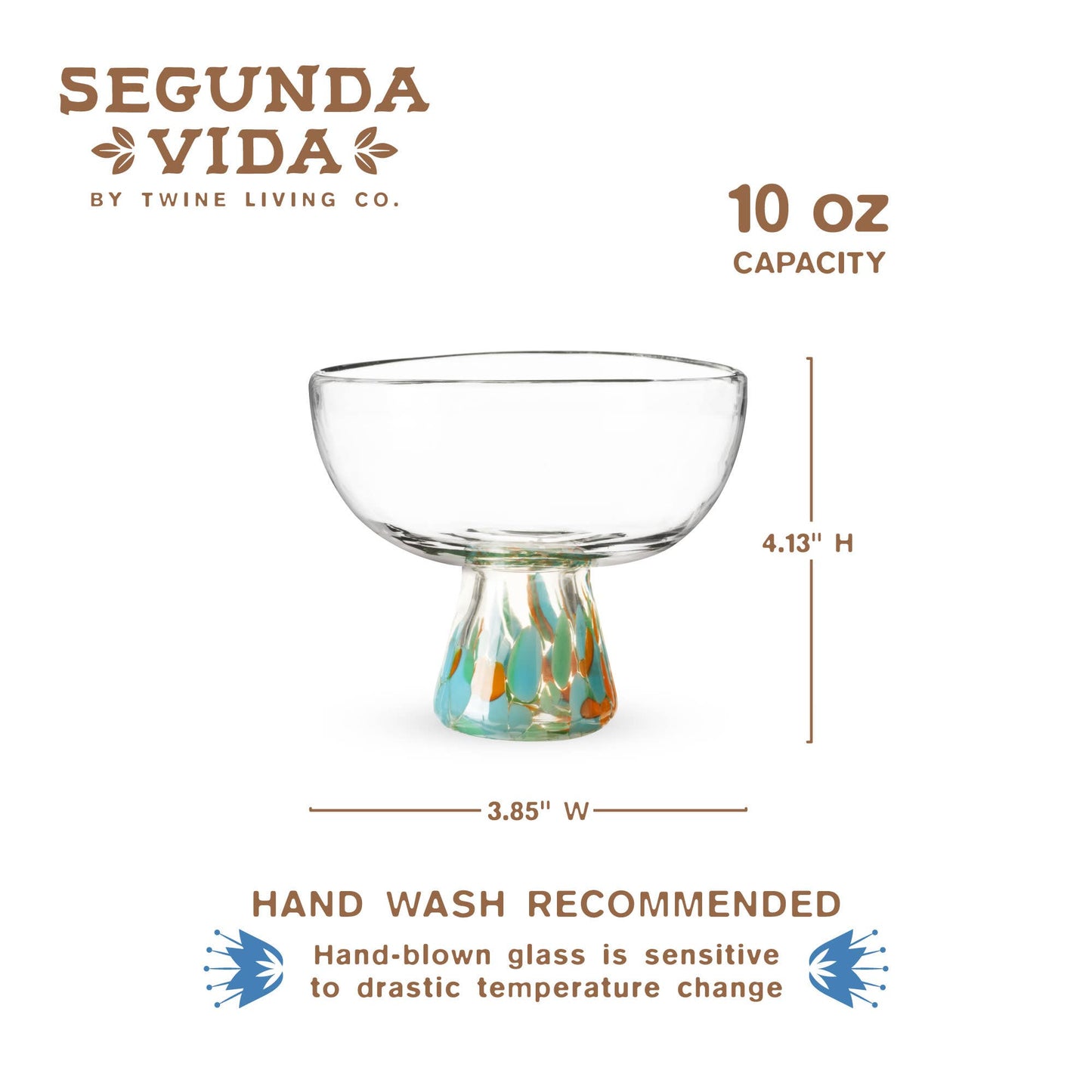 Segunda Vida Viajar Margarita Glasses Set of 2