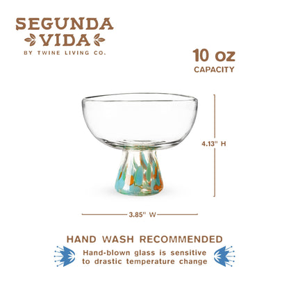 Segunda Vida Viajar Margarita Glasses Set of 2