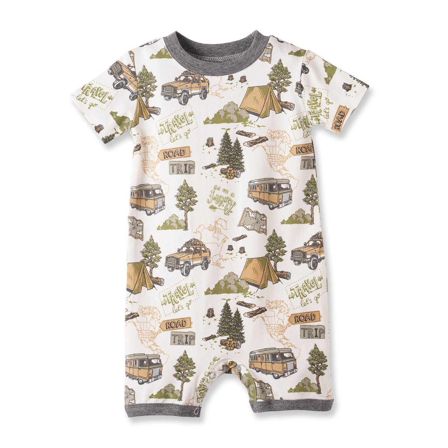 Trailblazer Soft Bamboo Shortall Romper 0-3M