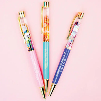 * Pen - "Love You..." - Red w/ Red + Pink Confetti